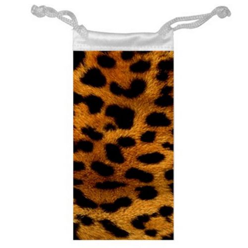 Leopard Print Jewelry Bag or Glasses Cellphone Money for Gifts size 3&#034; x 6&#034;