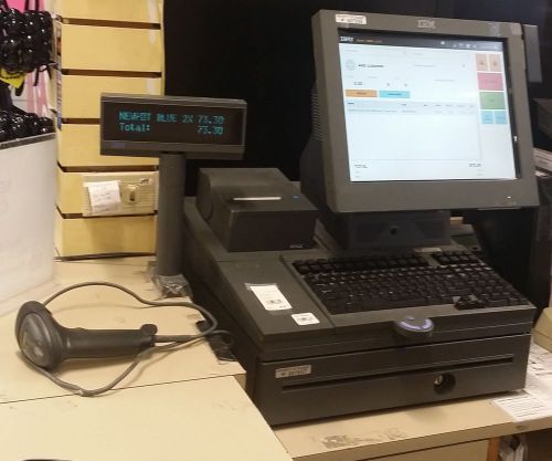 IBM SurePOS 500 (4846-E65) 15&#034; TouchScreen POS+APG Drawer+IBM Printer+2 Scanners