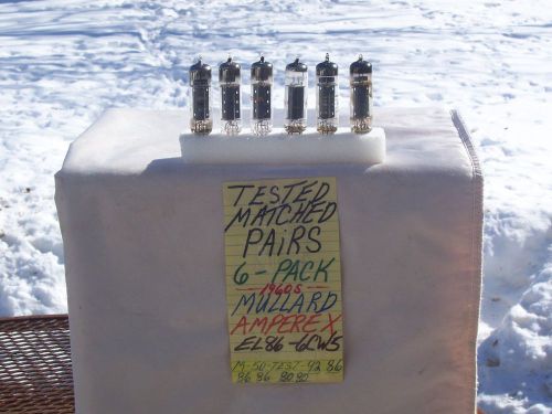 TESTED MATCHED  PAIRS   6-PACK  MULLARD  AMPEREX  EL86 6CW5   1960S  NICE   TUBE