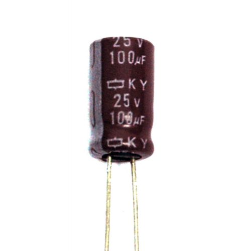200pc Electrolytic Capacitor KY 100uF 25V -55~+105°C 5000hr Nippon Chemi-Con