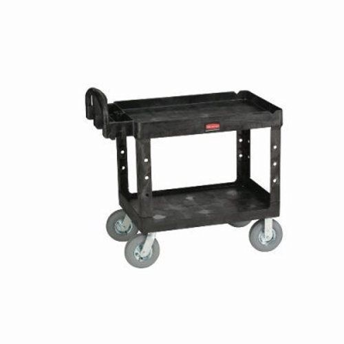 Rubbermaid heavy-duty cart with pneumatic casters, black (rcp 4520-10 bla) for sale