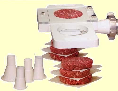 Burger press | commercial patty maker attachment to sausage stuffer for sale