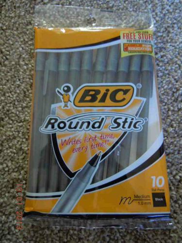 Brand New Black Round Stic Bic Pens
