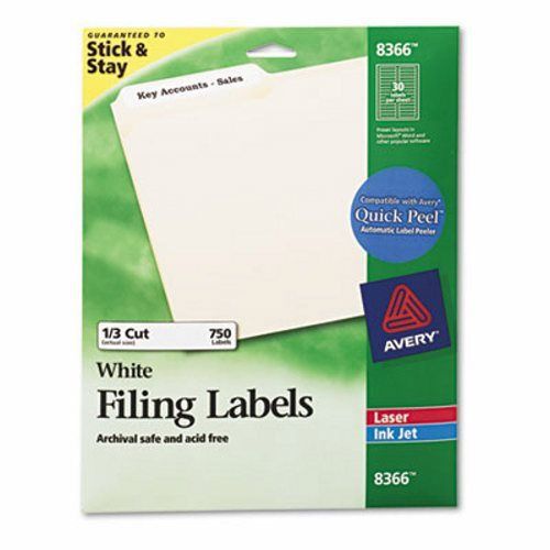 Avery permanent adhesive laser/inkjet file folder labels, 750 per pack (ave8366) for sale