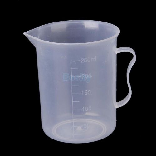 250ml transparent plastic graduated beaker measuring cup container dia. 7cm for sale