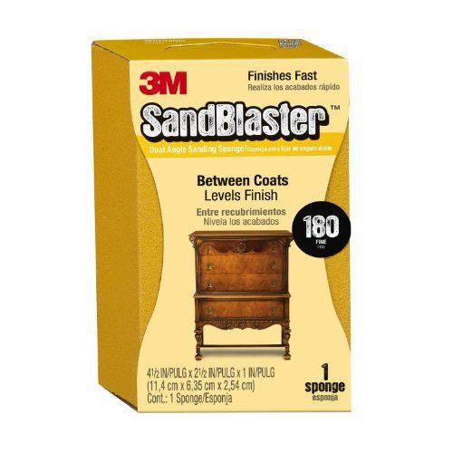 3m chimd 9564 sand blaster dual angle sanding sponge 180-grit, 4.5 by 2.5 for sale