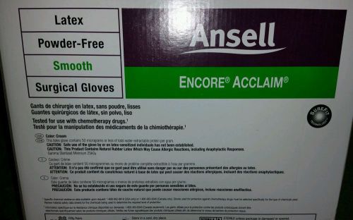 50 Pairs Ansell 5795004 Encore Acclaim Smooth Powder-Free Surgical Gloves 71/2