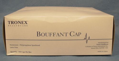1 Box of 100 Tronex Healthcare Bouffant Caps #4140B
