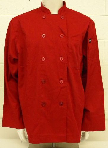 Chef Works LARGE Red Double-Breasted Button-Down Chef Coat Jacket NWOT