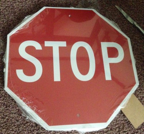 STOP SIGN Street road Signs 18 x 18 made by Brady in U.S.A
