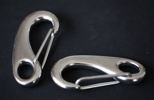 2pc stainless steel spring snap hook  2 5/8&#034; rigging marine grade 6.8cm for sale