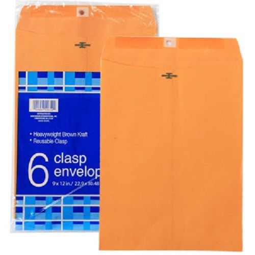 Jot Clasp Envelopes, 9 x 12&#034;, 6-ct. Packs paper mailers 22.86 x 30.48 cm !