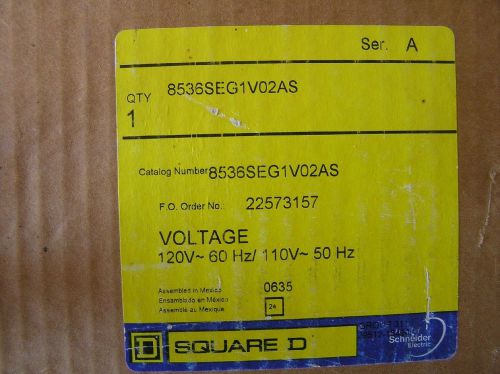 Square D 8536SEG1V02AS NEMA3 Mag Starter 110-120 volt coil