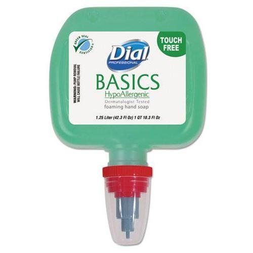 Dial® Duo Basics Foaming Hand Soap, Green, 1,250 mL, Cassette Refill, 3/Carton