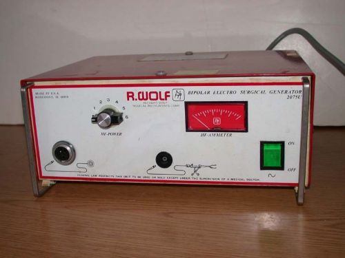 R. Wolf Bipolar Electro Surgical Generator 2075U  Free S&amp;H