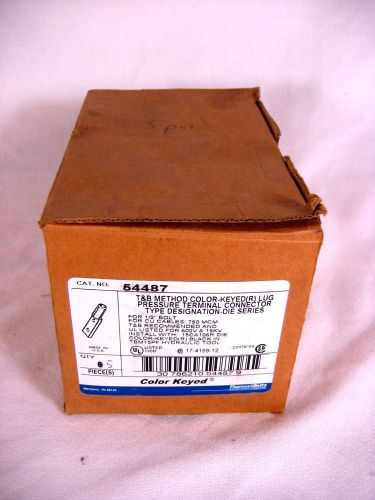 Box of 5 Thomas&amp;Betts 54487 T&amp;B Method Color Keyed Lug  750 MCM Black die
