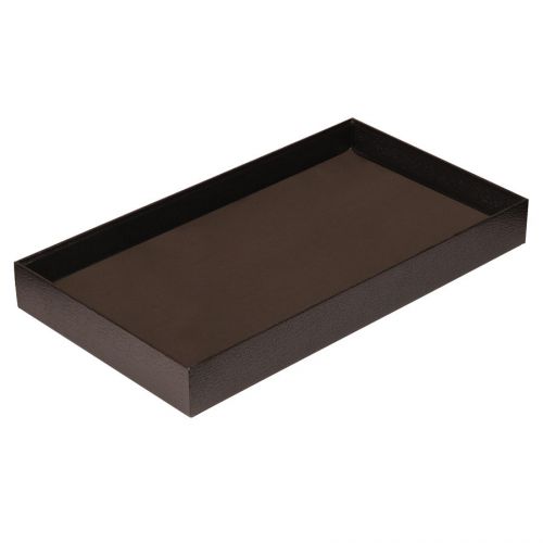 1&#034; HIGH WOODEN JEWELRY TRAY LEATHERETTE COVERED DISPLAY TRAY WOODEN TRAY &lt;DEAL&gt;