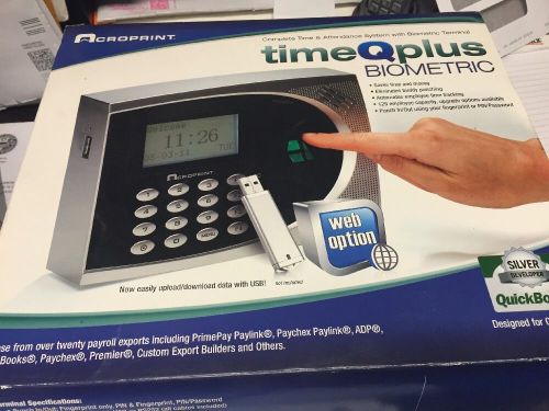 Acroprint 010250000 timeQplus Biometric Time &amp; Attendance System, Automated