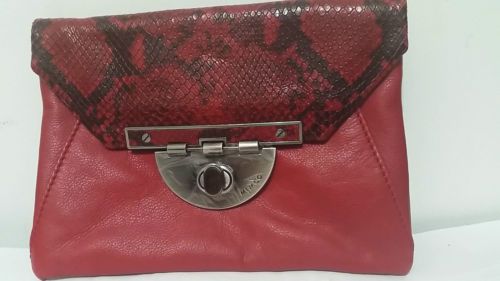 Mimco Venetian Envelope Pouch Clutch Wallet Mars Red BNWT RRP $199