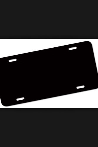 BLANK 6&#034;x12&#034; PLASTIC ACRYLIC LICENSE PLATE TAG BLACK PLATE FOR DECAL STICKERS .
