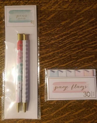 Target Dollar Spot Pens and Page Flags for Erin Condren, Plum Paper