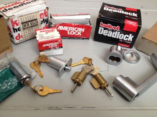 Lot of 10, assorted locks &amp; etc., schlage, kwikset, american lock, the fort for sale