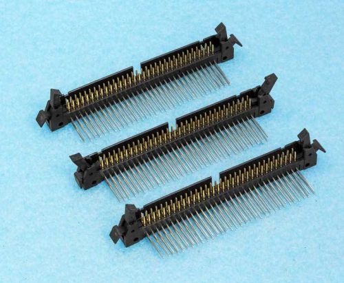 3pc amp 64 pin angled 0.1&#034; pitch male shrouded pcb locking box header idc socket for sale