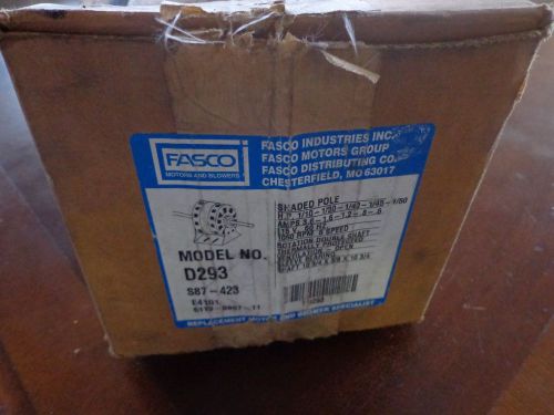 Fasco shaded pole motor  d293   nib nos for sale