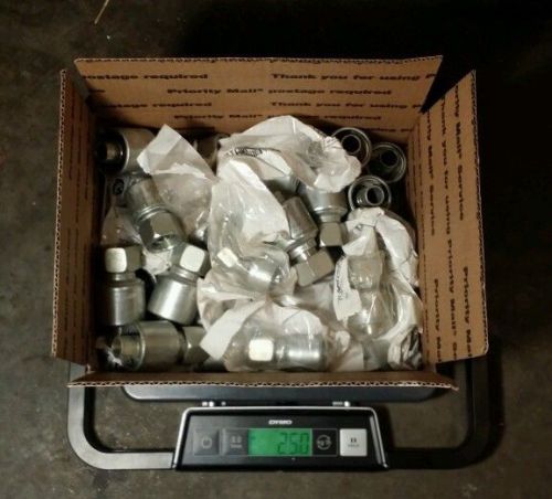 Lot 25 lbs of GATES MegaCrimp HYDRAULIC FITTINGS  DIFFERENT SIZES CRIMP STYLE
