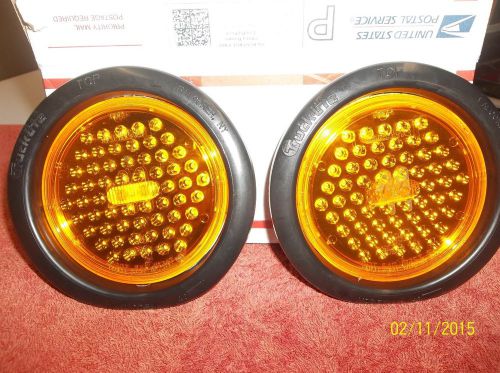 2 led 4inch amber truck-lite model 44   turn signal  new usa for sale