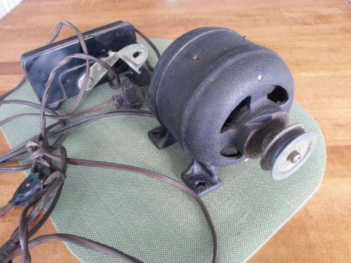 Vintage 1921 working cast iron sewing machine motor cord + variable speed switch for sale