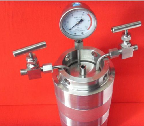 200ml Hydrothermal synthesis Autoclave Reactor vessel inlet outlet gauge 6Mpa A