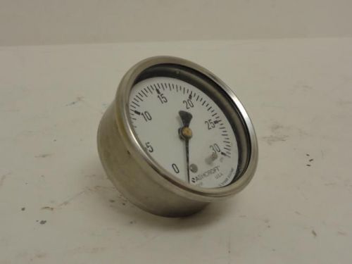 150741 old-stock, ashcroft 1008 pressure gauge 0-30 psi, 1/4 npt, 2-1/21&#034; dial for sale
