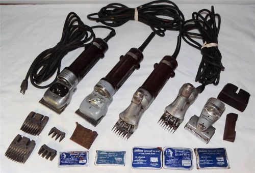 3 &#034;STEWART CLIPMASTER&#034; #51-1 + #51-2 &amp; &#034;SHEARMASTER&#034; #31B CLIPPERS Lot ~ WORKS!!