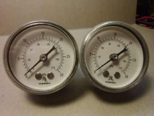 2 Marsh 34693-3 0-30 psi pressure gauge