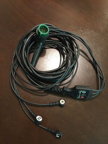Medtronic physio control lifepak 12/20 ecg ekg cable 12 pins 3 leads 3006218-02 for sale