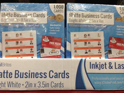 NEW! X10 BOXES = 10,000 ROYAL BRITES BUSINESS CARDS MATTE 10 BOXES 1,000 EA