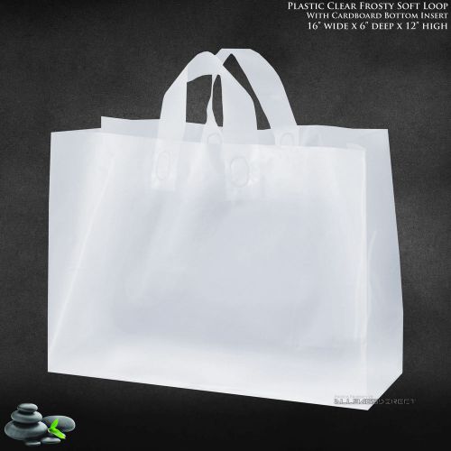 250 pcs Frosted Plastic Bag Clear Frost Retail Bag Merchandise Gift Bag 16x6x12