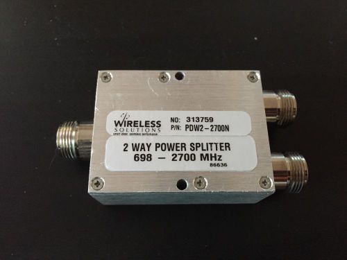 Wireless Solutions - 698-2700 MHz 2-Way Splitter w/ N Females RF DAS Equipment
