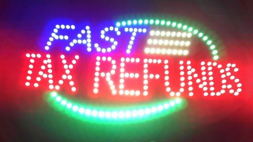 Multi Color and Plastic FAST TAX REFUNDS REAL LED NEON BUSINESS SIGN