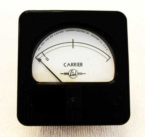 Precision SIMPSON CARRIER LEVEL Illuminated Panel Meter