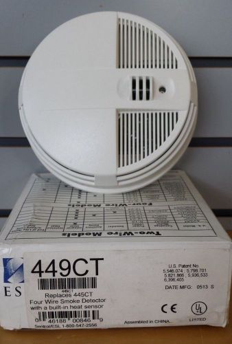 ESL 449CT 400 Series Photoelectric 4 Wire Built In Heat Sensor Smoke Detector