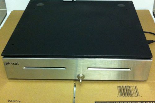 Micros Cash Drawer with Till, Key, and 4-pin DIN interface cable