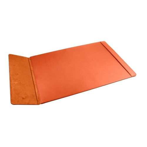 LUCRIN - Deluxe Desk pad 25.6x17.7 inches - Smooth Cow Leather - Orange