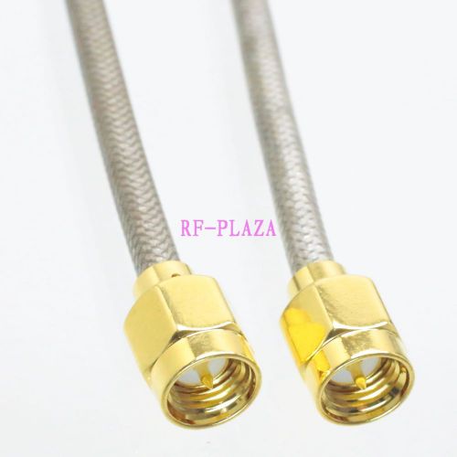 Cable 20inch SMA male plug to SMA male plug RG402 0.141&#034; Pigtail jumper cable