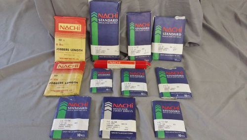 Nachi huge lot of 60 + metalworking drill bits standard jobber length hss new for sale