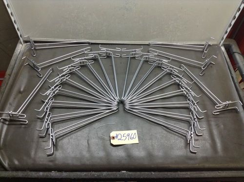 Chrome grid wall hooks set of 24! 10&#039;&#039; long arms (shed) #25960 for sale