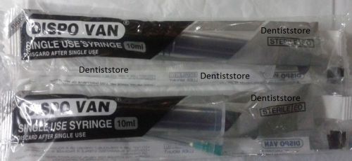 500 x 10ml syringes with sharp tip needle dispovan free shipping for sale