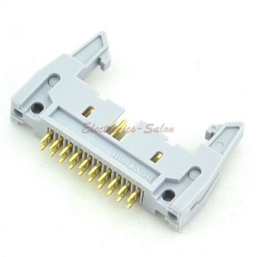 10x IDC 20 Pin Male Header Connector, Vertical, with Ejection Latch.