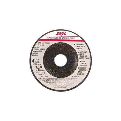 Skil 4-1/2 inch x 3/16 inch 24 grit a/o grinding wheel for sale
